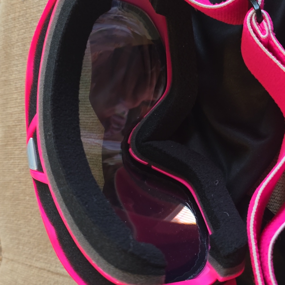 Pink Ski Goggles w/ Mirrored Lenses - Picture 2 of 5